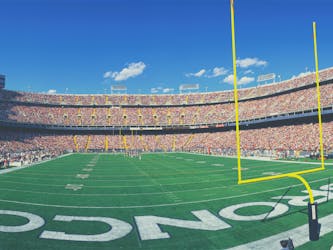 Denver Broncos football game ticket at Mile High Stadium